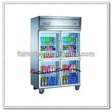 R250 Glass Door Static Cooling Or Fancooling Refrigerator